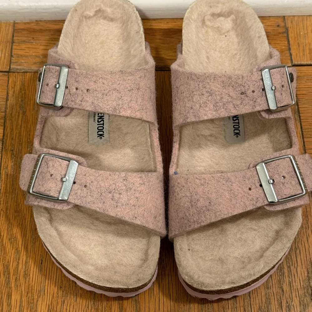 BIRKENSTOCK Women's Arizona Wool Slide Sandals size 35